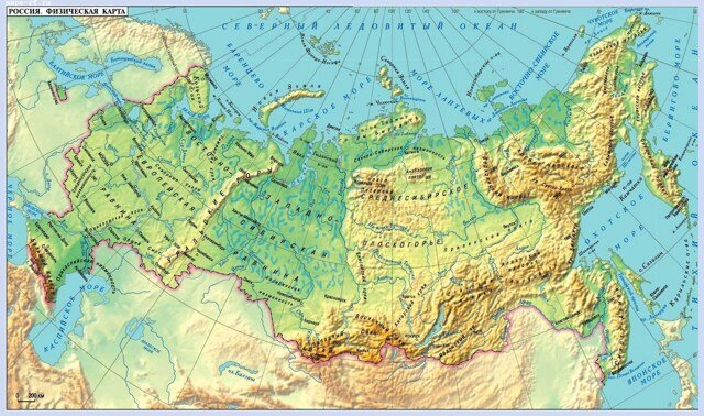 Карта Сибири с городами и областями подробная. Описание региона, география